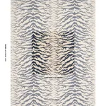 Schumacher 84651 Shivalik Hills Tiger Indigo fabric swatch