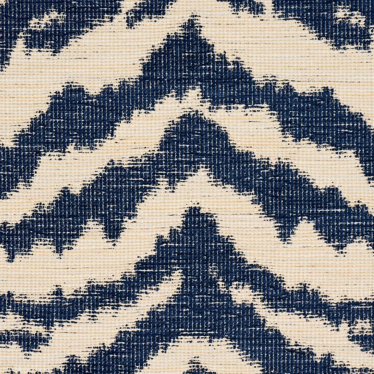 Schumacher 84651 Shivalik Hills Tiger Indigo fabric swatch