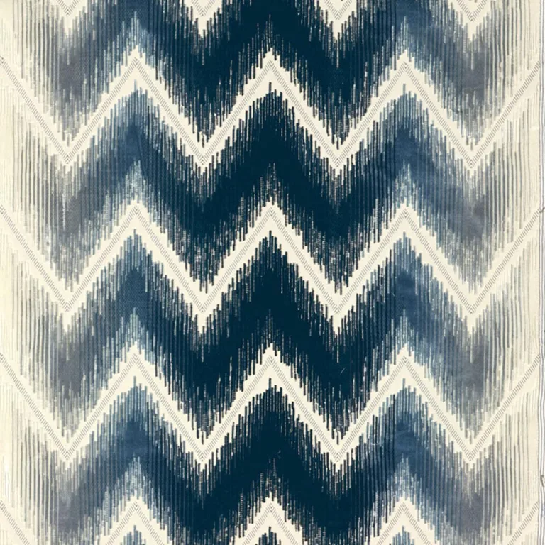 Schumacher 54862 Shock Wave Midnight fabric swatch