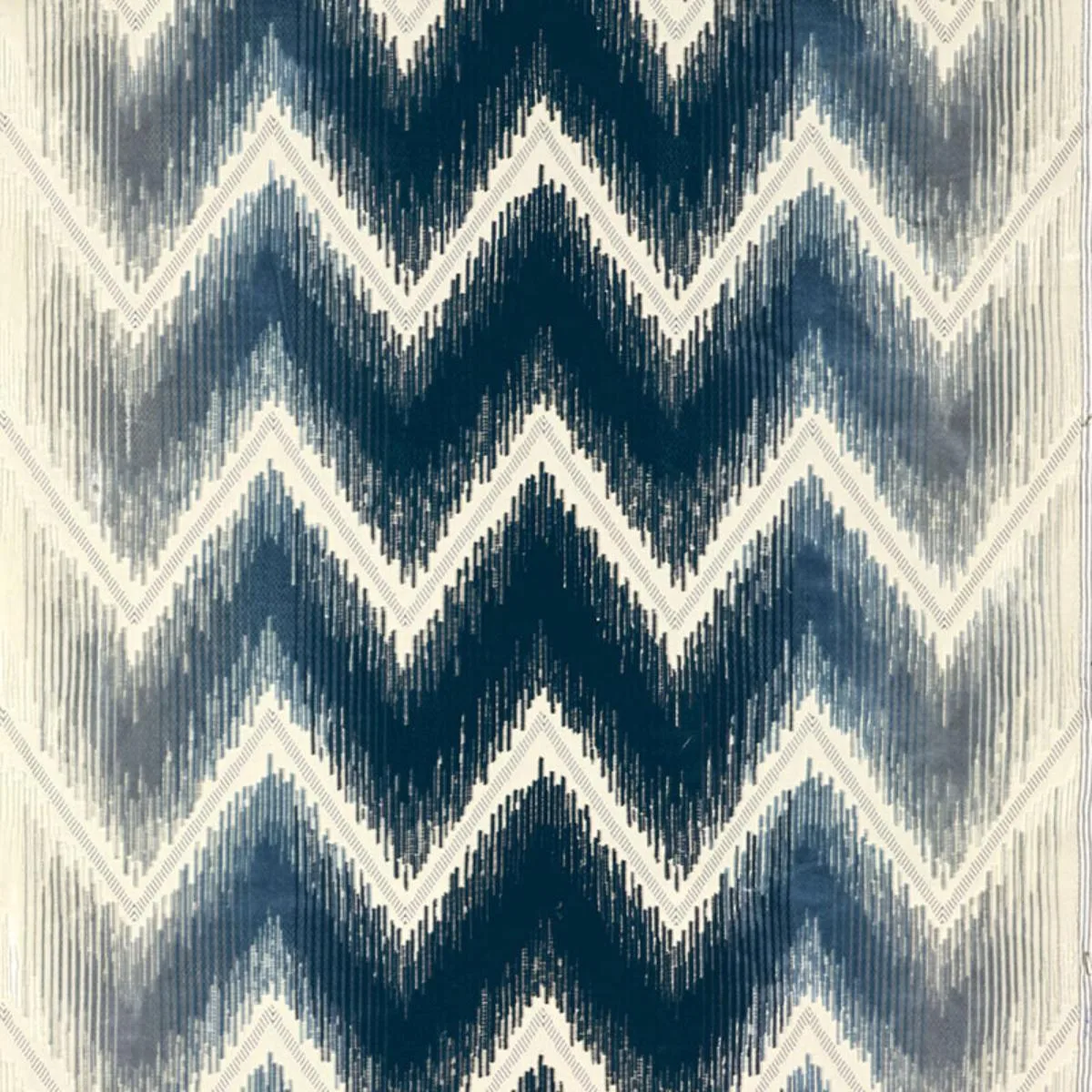 Schumacher 54862 Shock Wave Midnight fabric swatch