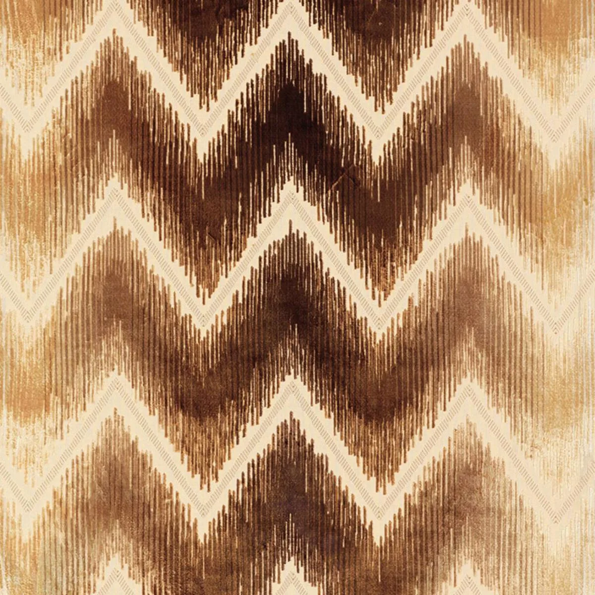 Schumacher 54861 Shock Wave Sand & Sable fabric swatch