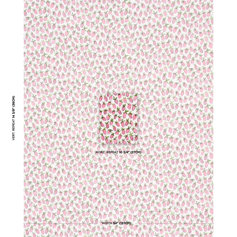 Schumacher 182191 Shortcake Indoor/Outdoor Pink fabric swatch