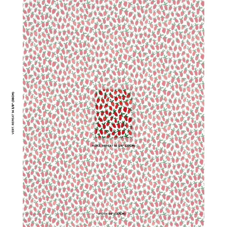 Schumacher 182190 Shortcake Indoor/Outdoor Red fabric swatch