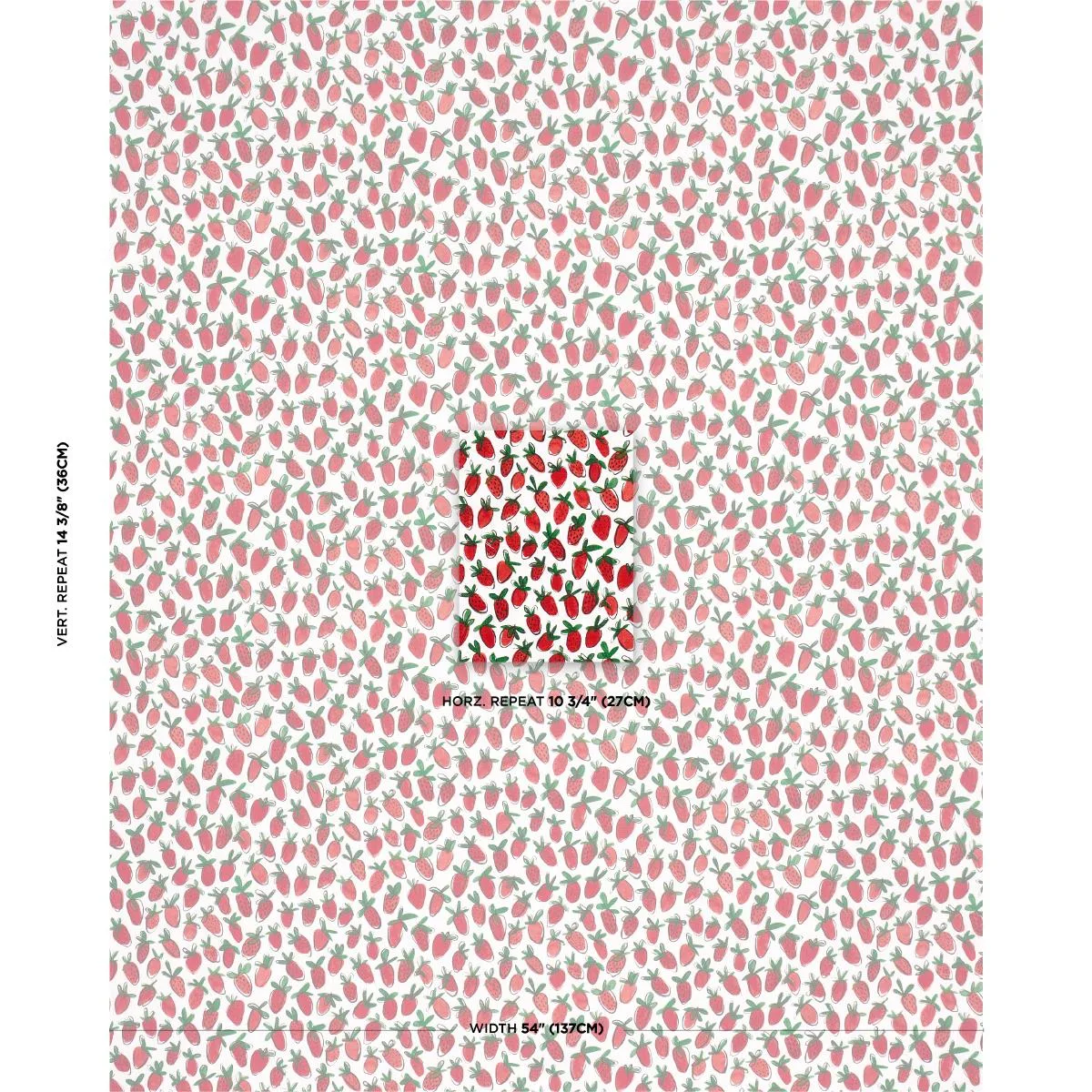 Schumacher 182190 Shortcake Indoor/Outdoor Red fabric swatch