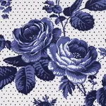 Schumacher 182082 Sibyl Chintz Blue fabric swatch