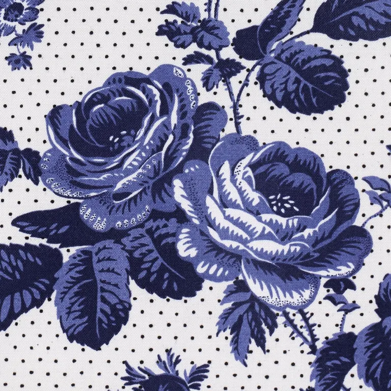 Schumacher 182082 Sibyl Chintz Blue fabric swatch