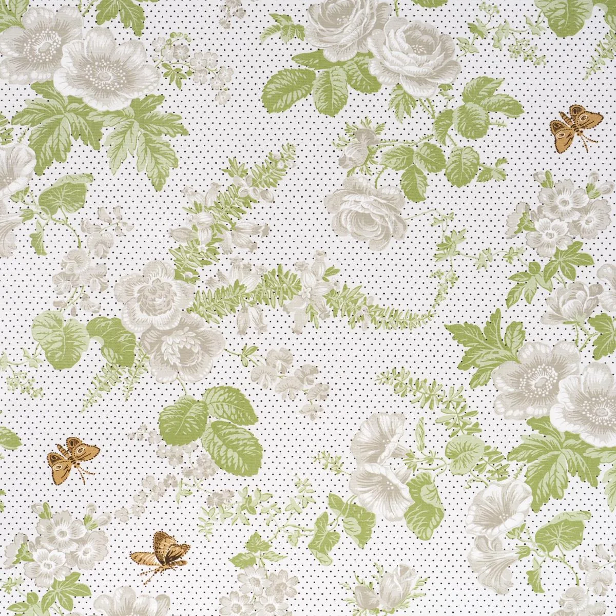 Schumacher 182081 Sibyl Chintz Neutral fabric swatch