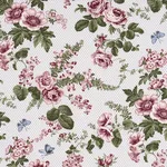 Schumacher 182080 Sibyl Chintz Rose fabric swatch