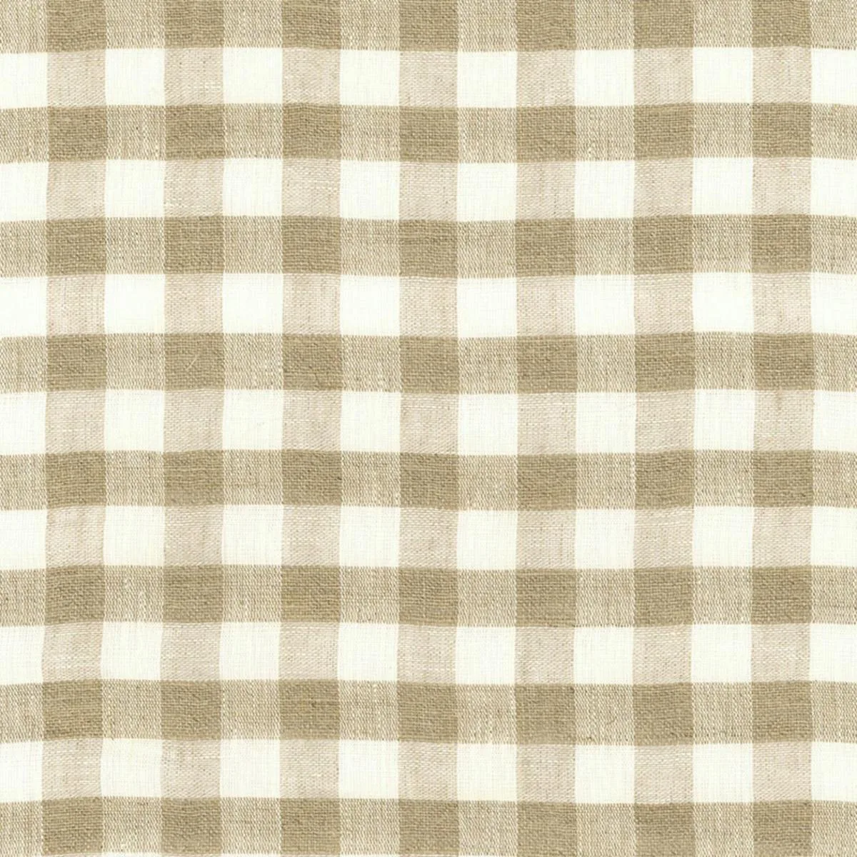 Schumacher 55540 Sidney Check Linen Sheer Natural fabric swatch