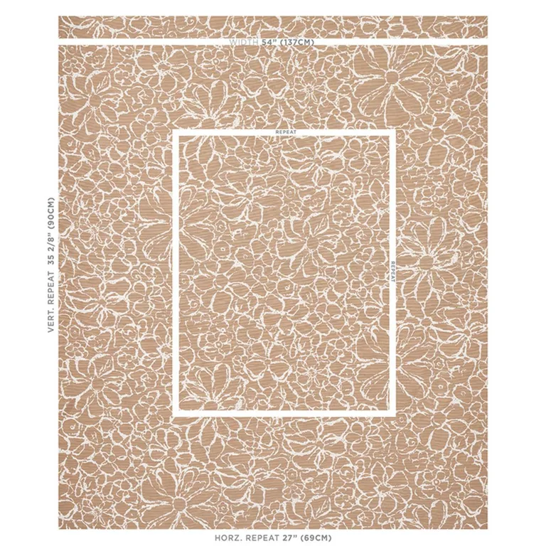 Schumacher 179551 Sidonie Neutral fabric swatch