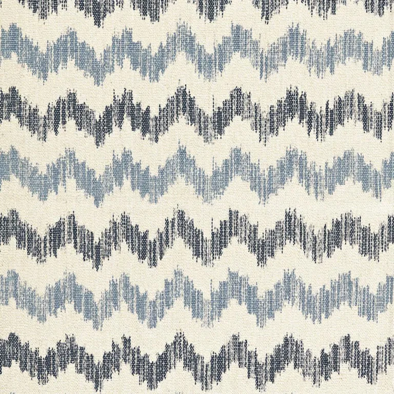 Schumacher 175310 Sierra Ikat Indigo fabric swatch