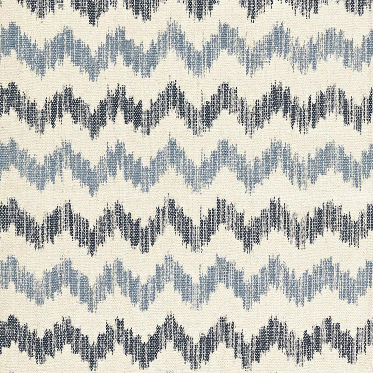 Schumacher 175310 Sierra Ikat Indigo fabric swatch