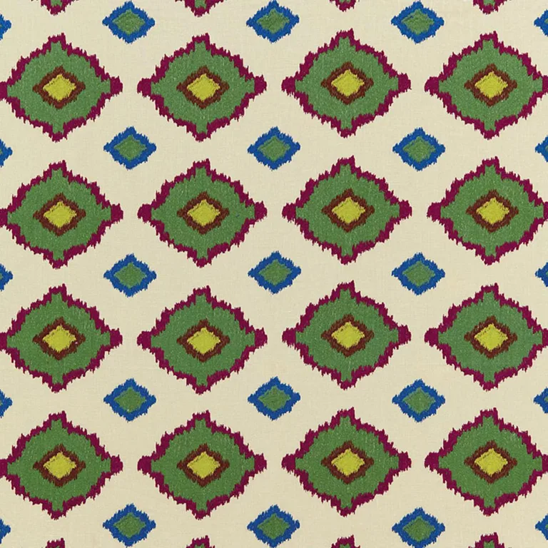 Schumacher 65781 Sikar Embroidery Jewel fabric swatch