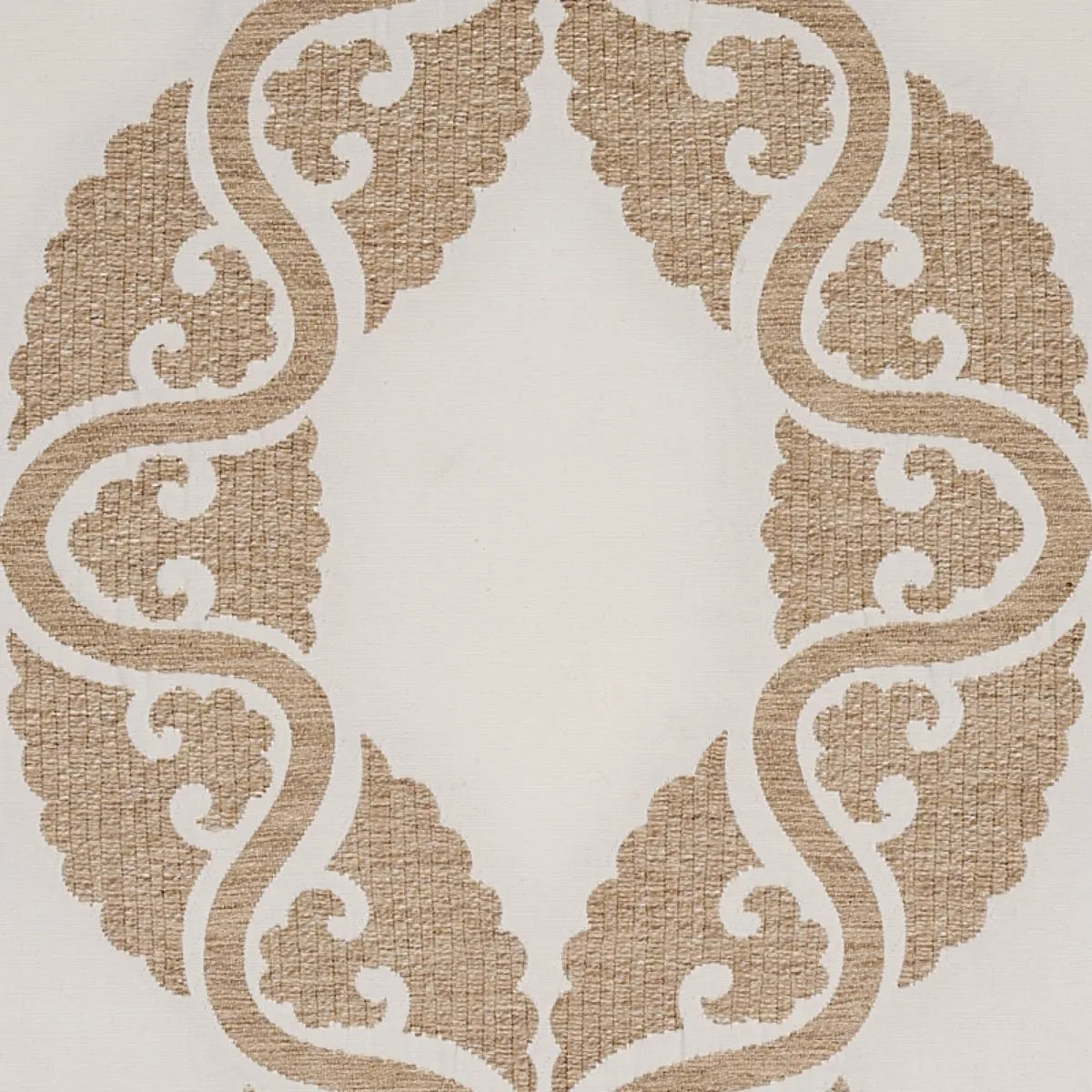 Schumacher 80310 Siljan Ivory fabric swatch