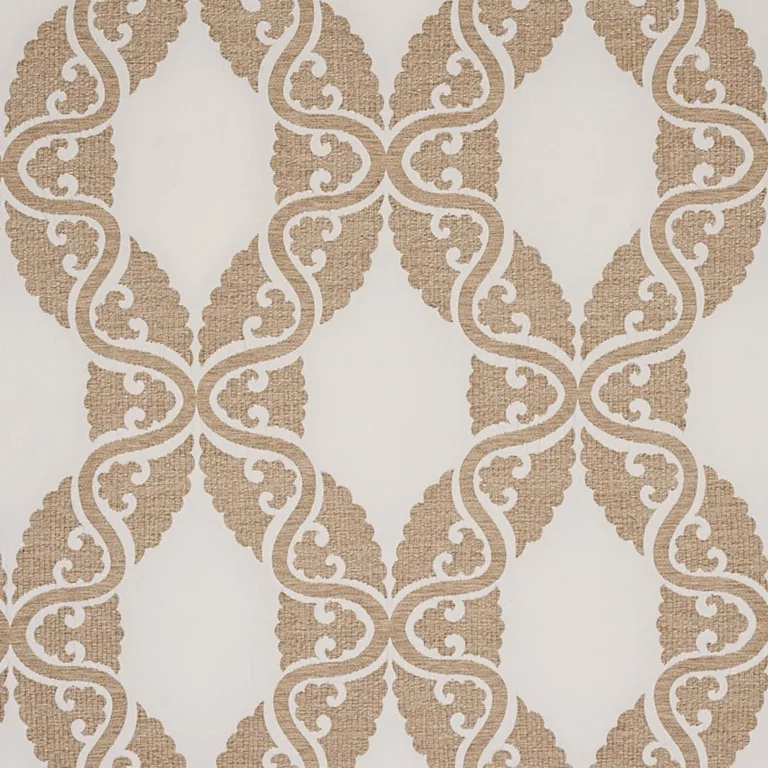 Schumacher 80310 Siljan Ivory fabric swatch