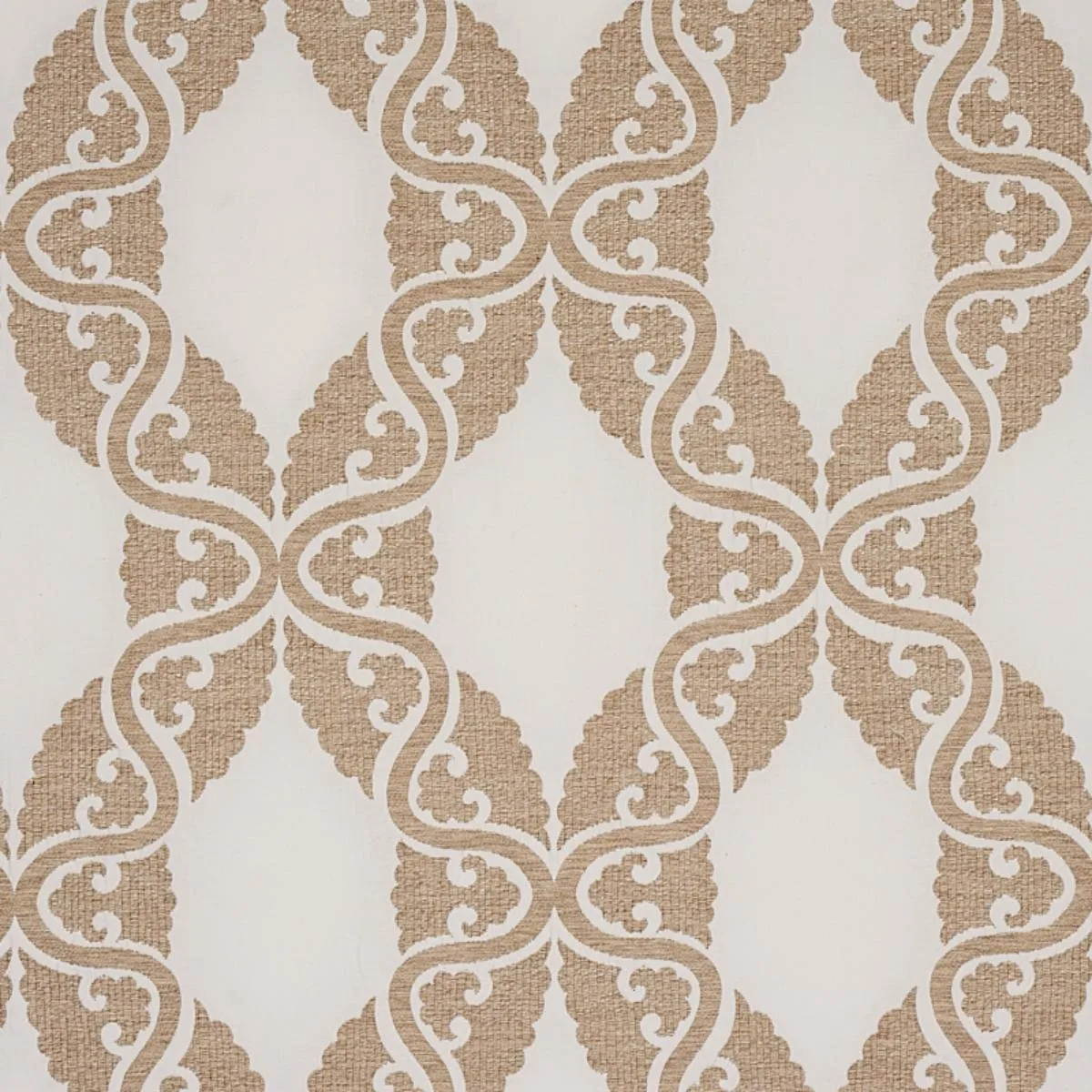 Schumacher 80310 Siljan Ivory fabric swatch