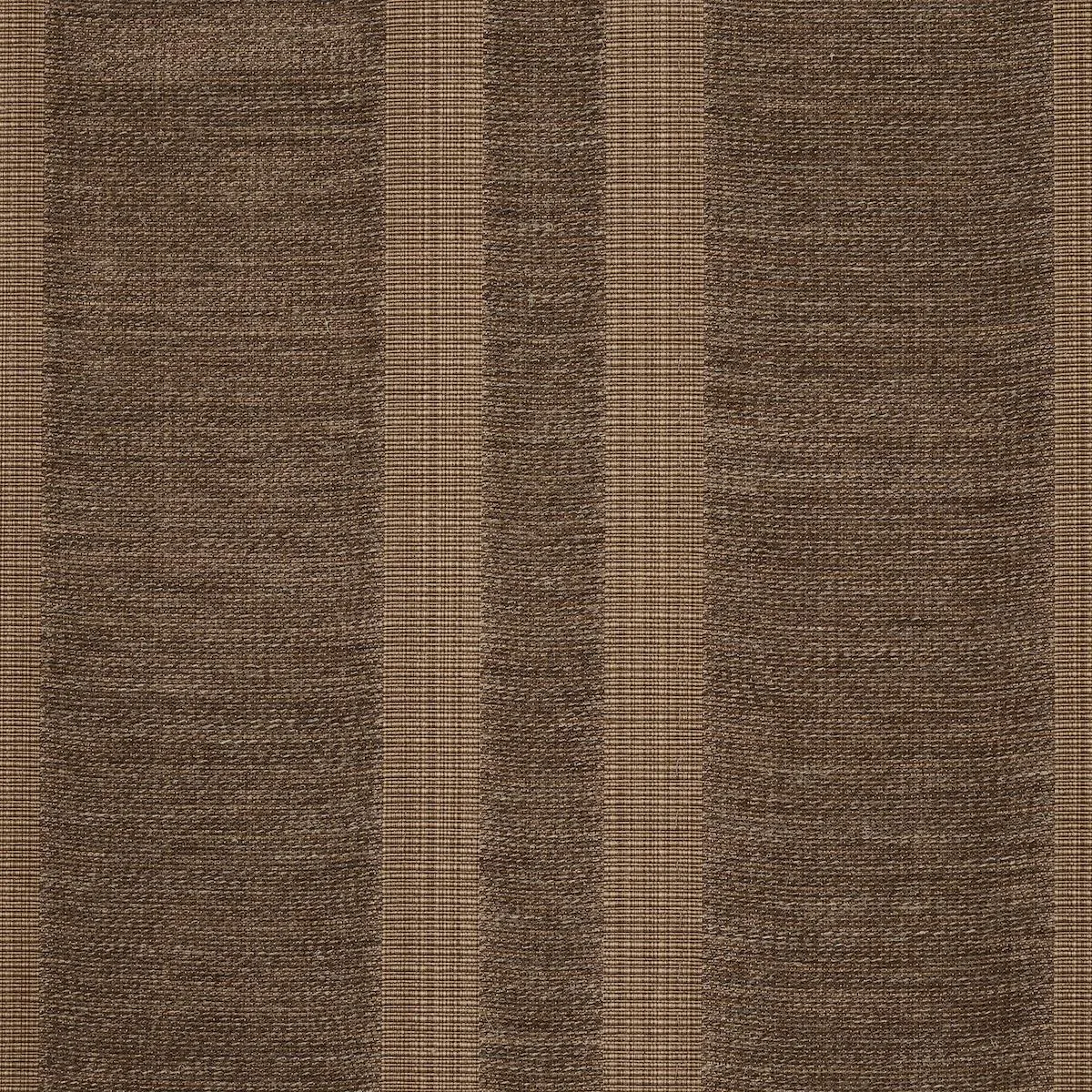 Schumacher 83260 Simon Wool Linen Stripe Brown fabric swatch