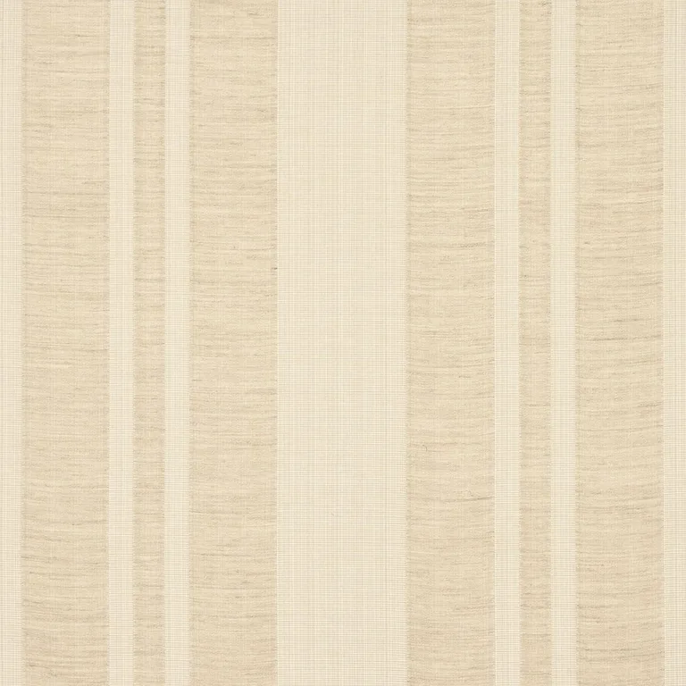 Schumacher 83261 Simon Wool Linen Stripe Natural fabric swatch