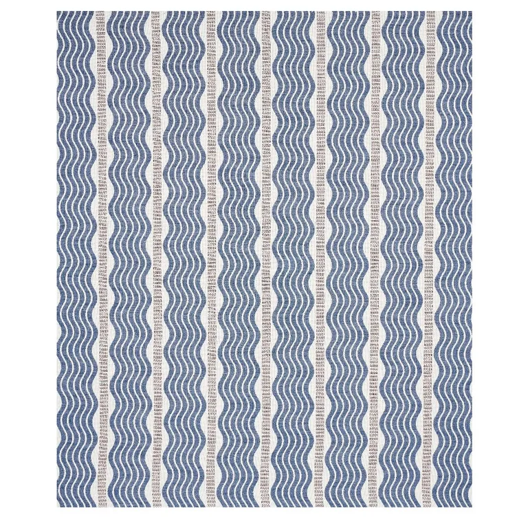 Schumacher 79941 Sina Stripe Blue fabric swatch
