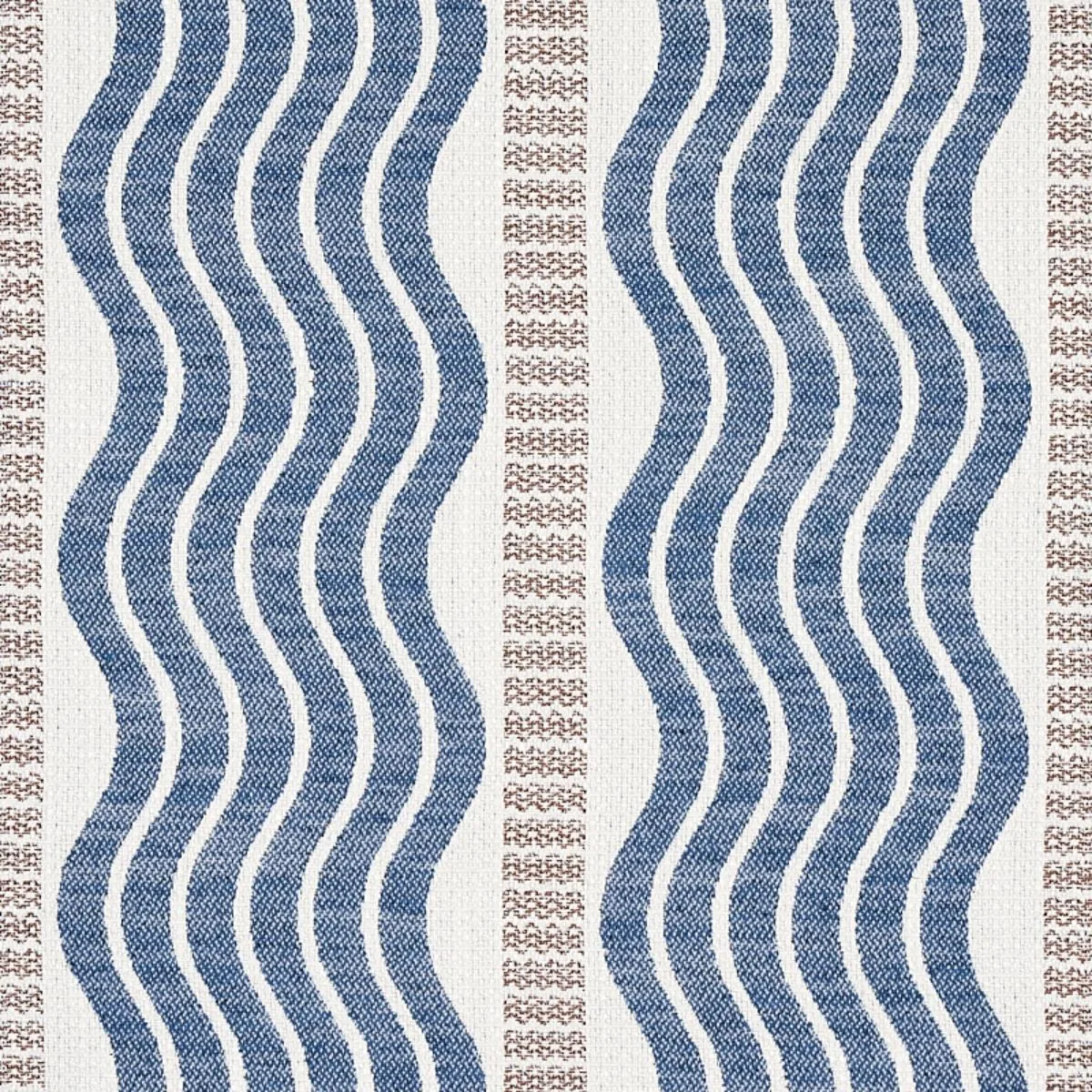 Schumacher 79941 Sina Stripe Blue fabric swatch