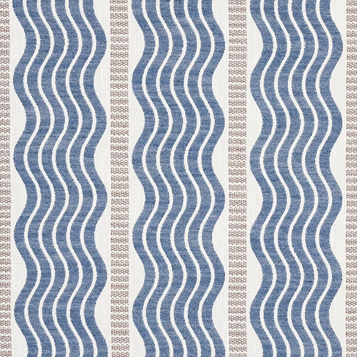 Schumacher 79941 Sina Stripe Blue fabric swatch