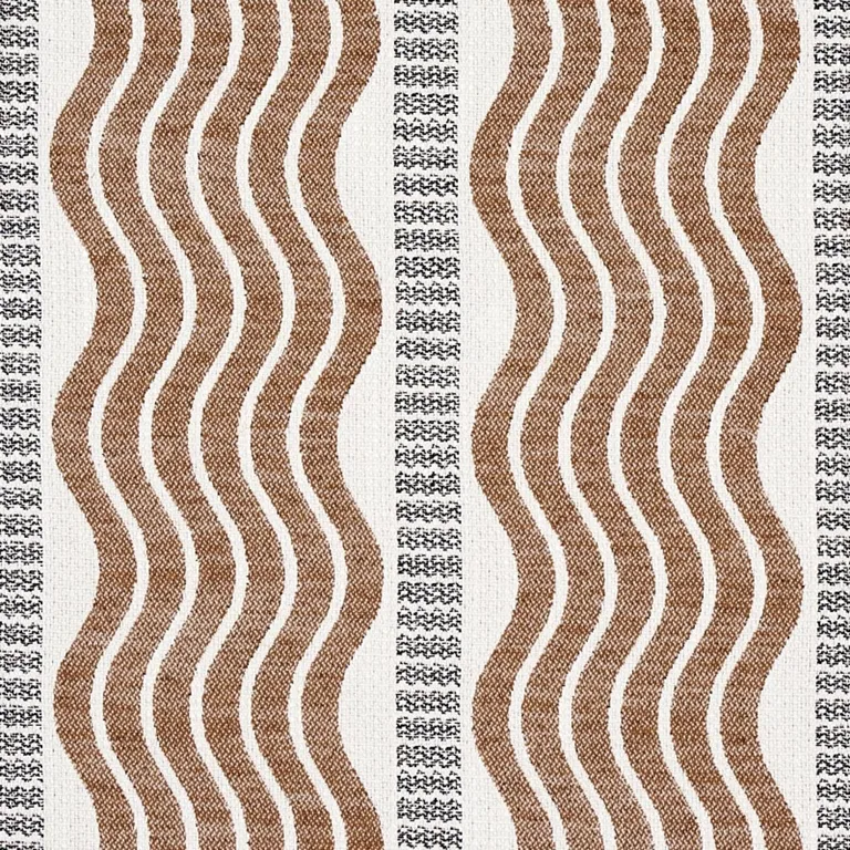 Schumacher 79942 Sina Stripe Brown fabric swatch