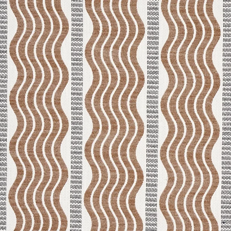 Schumacher 79942 Sina Stripe Brown fabric swatch