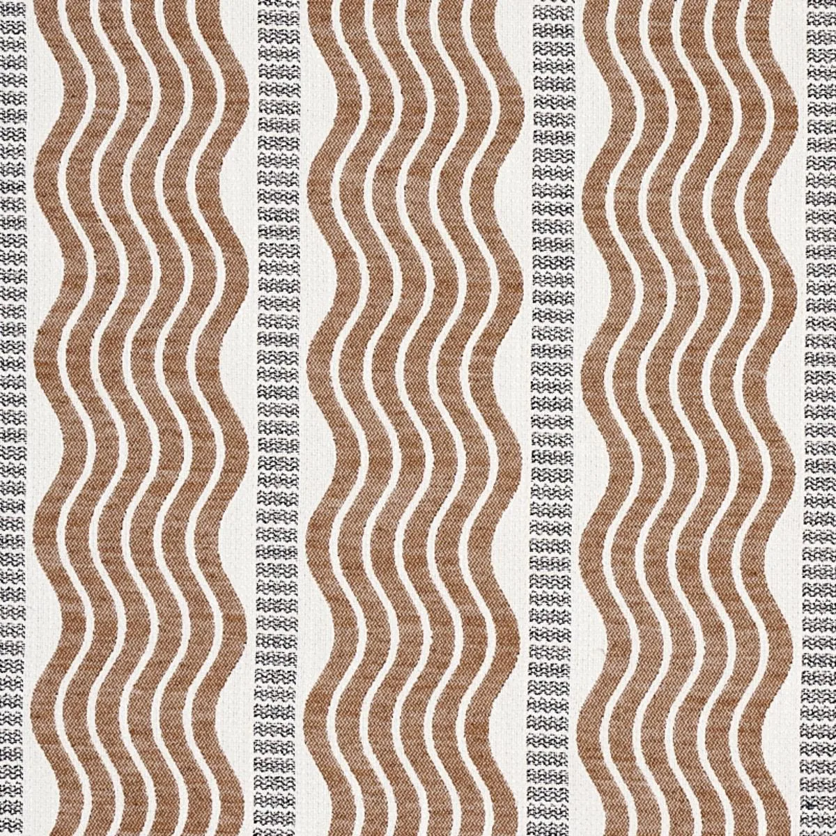 Schumacher 79942 Sina Stripe Brown fabric swatch