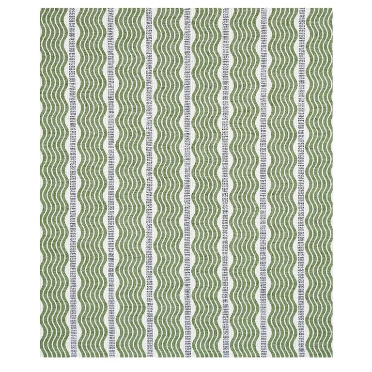 Schumacher 79940 Sina Stripe Green fabric swatch