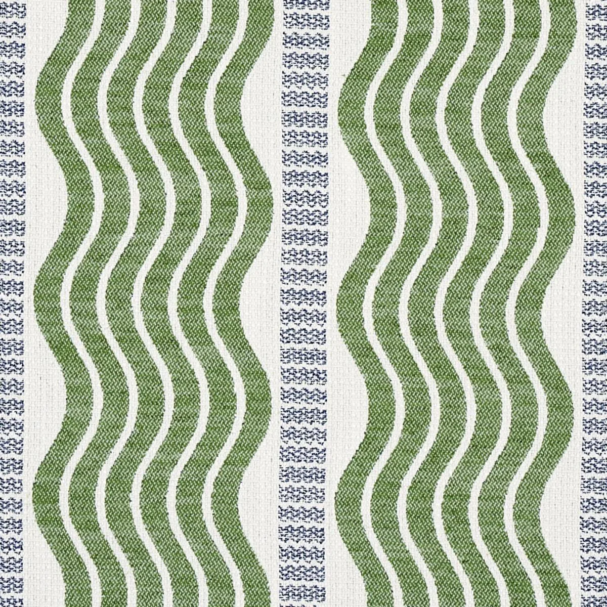 Schumacher 79940 Sina Stripe Green fabric swatch