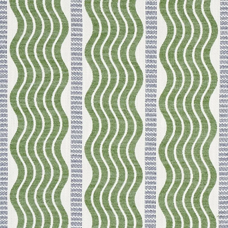 Schumacher 79940 Sina Stripe Green fabric swatch