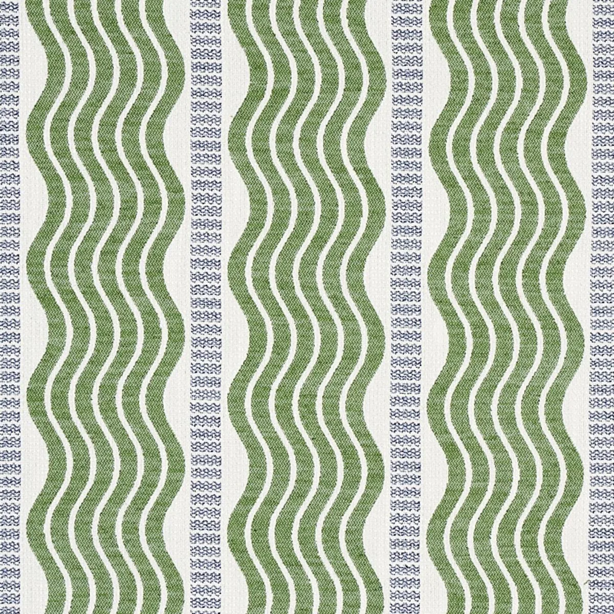 Schumacher 79940 Sina Stripe Green fabric swatch