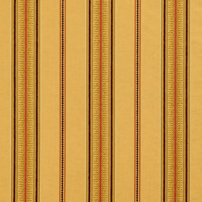 Schumacher 54062 Sinclair Chenille Stripe Camel fabric swatch