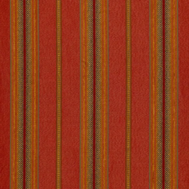 Schumacher 54060 Sinclair Chenille Stripe Rouge fabric swatch