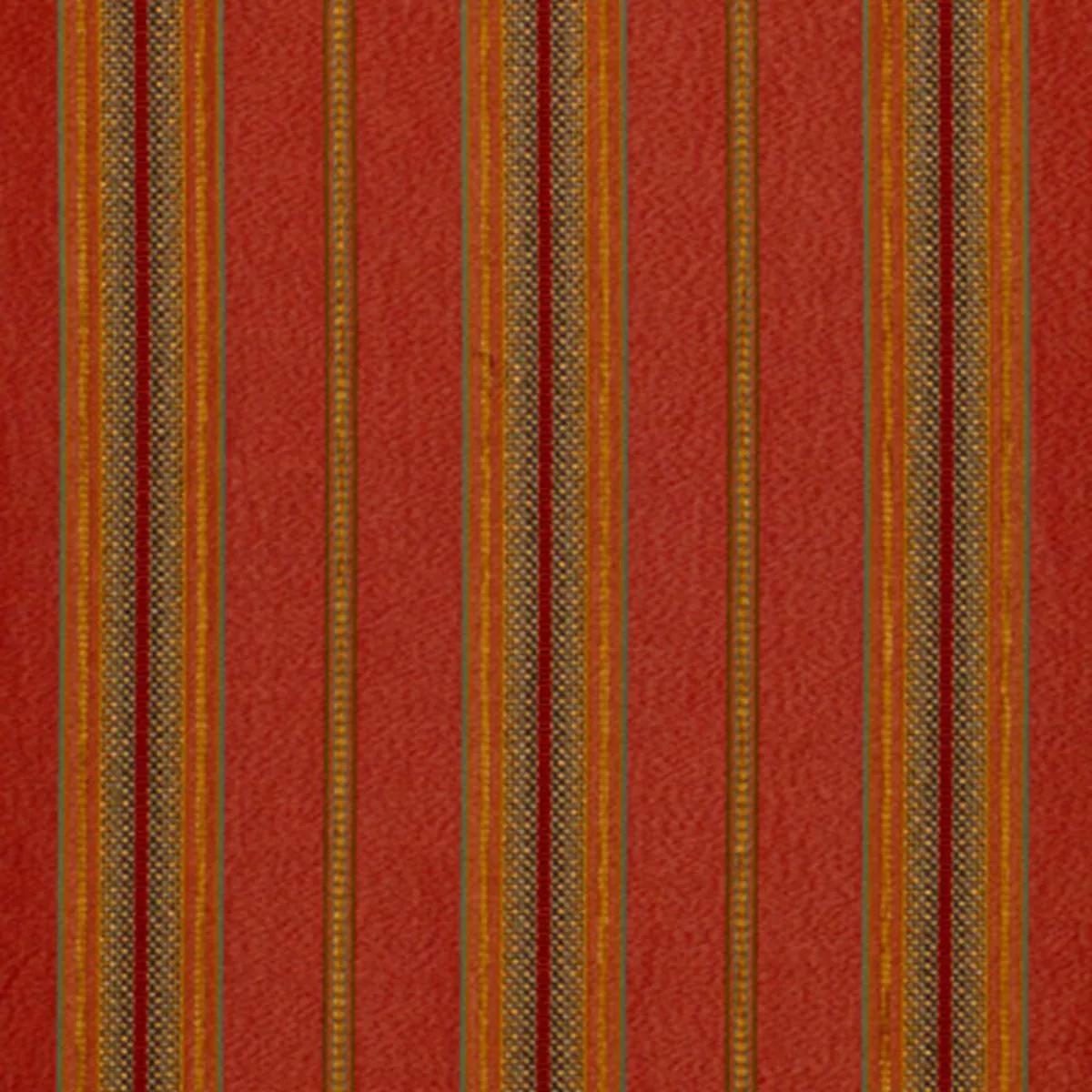 Schumacher 54060 Sinclair Chenille Stripe Rouge fabric swatch