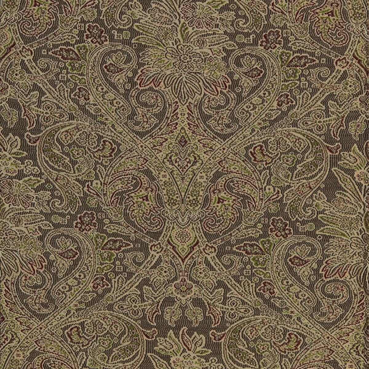 Schumacher 66712 Sinclair Wool Paisley Ash fabric swatch