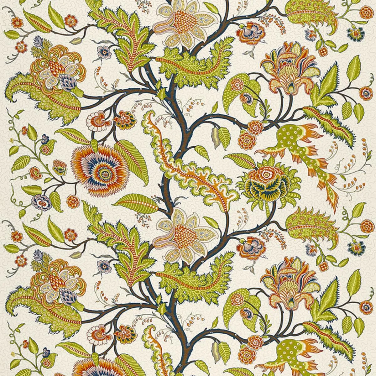 Schumacher 174810 Sinhala Linen Print Bittersweet fabric swatch