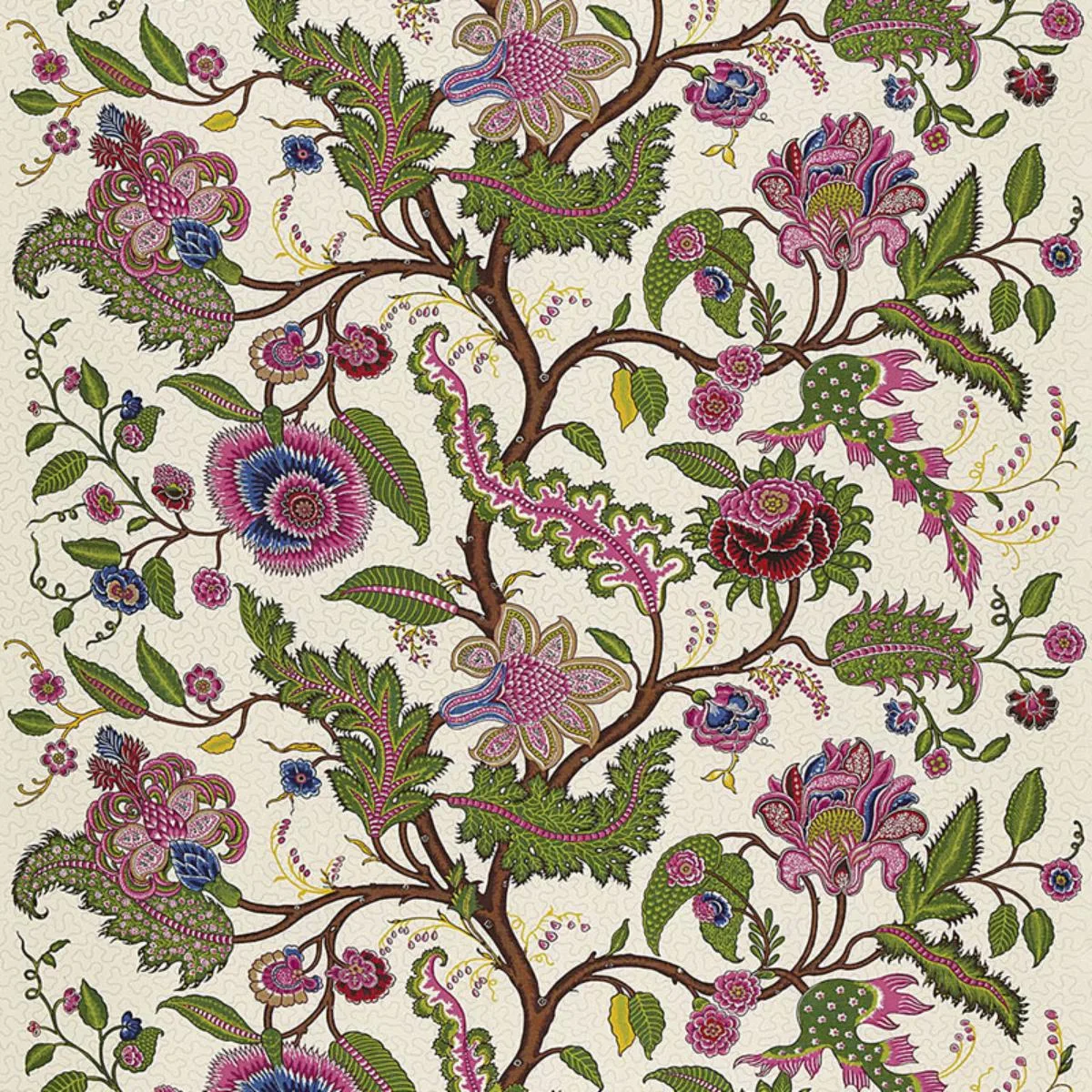 Schumacher 174814 Sinhala Linen Print Jewel fabric swatch