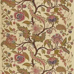 Schumacher 174811 Sinhala Linen Print Pomegranate fabric swatch