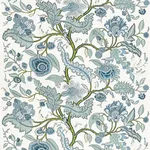 Schumacher 174812 Sinhala Linen Print Sky fabric swatch