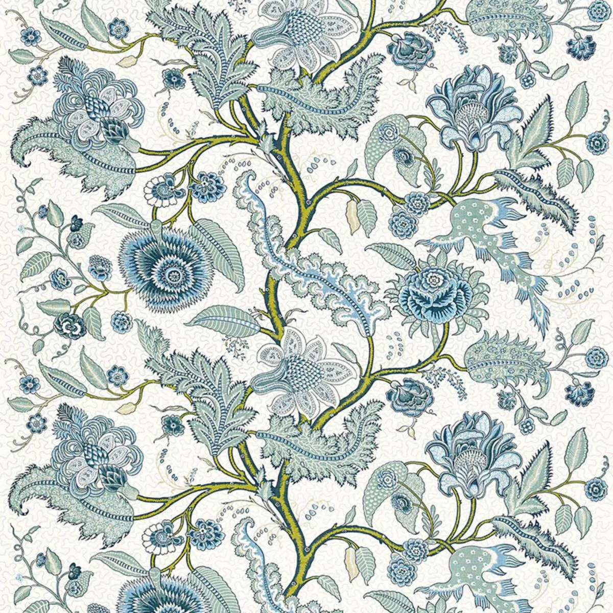 Schumacher 174812 Sinhala Linen Print Sky fabric swatch