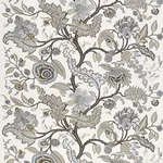 Schumacher 174813 Sinhala Linen Print Stone fabric swatch