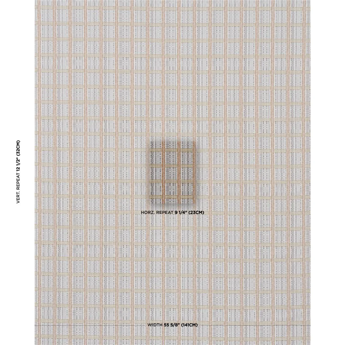 Schumacher 86852 Skyline Plaid Bronze fabric swatch