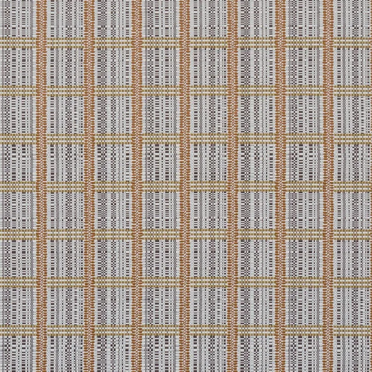 Schumacher 86852 Skyline Plaid Bronze fabric swatch