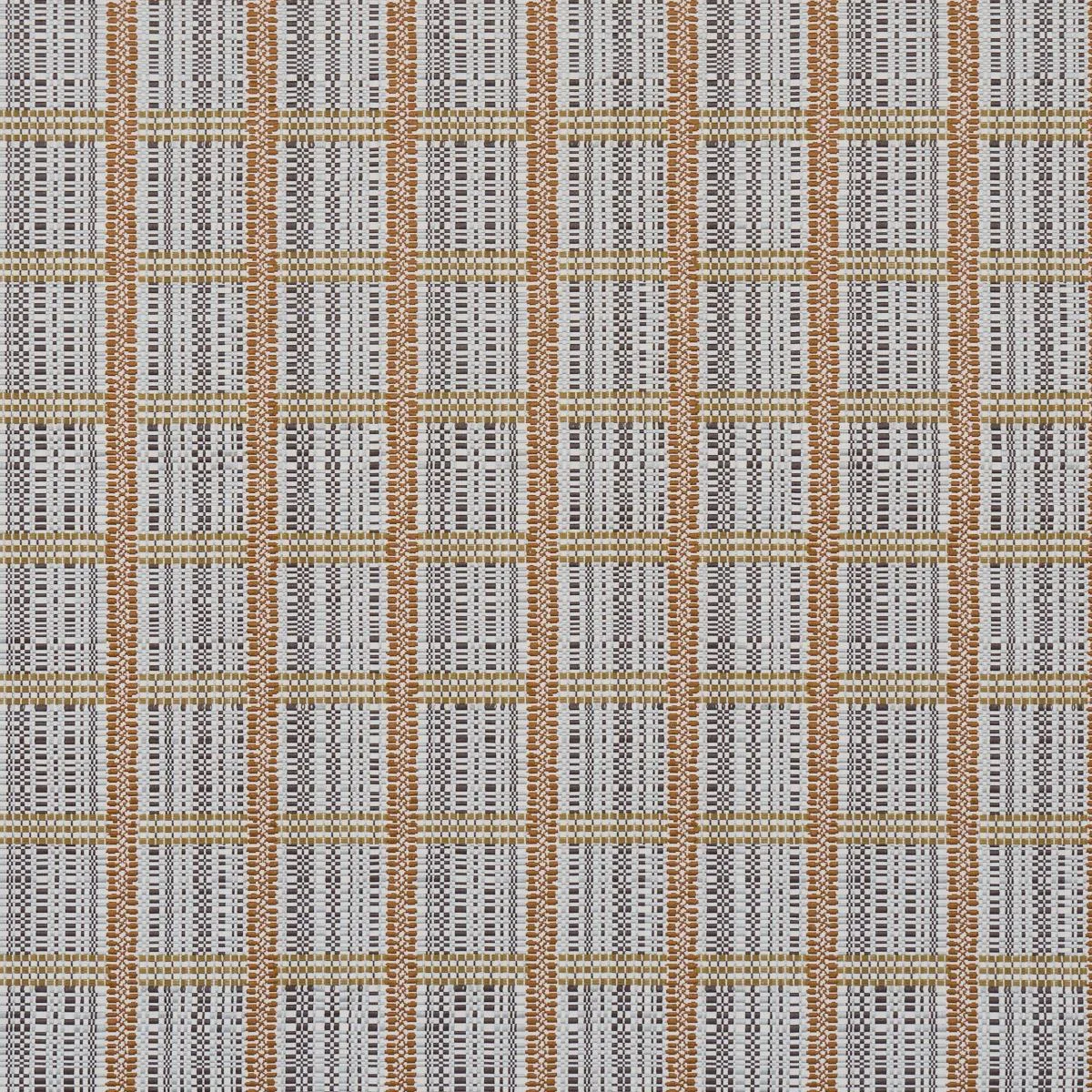 Schumacher 86852 Skyline Plaid Bronze fabric swatch