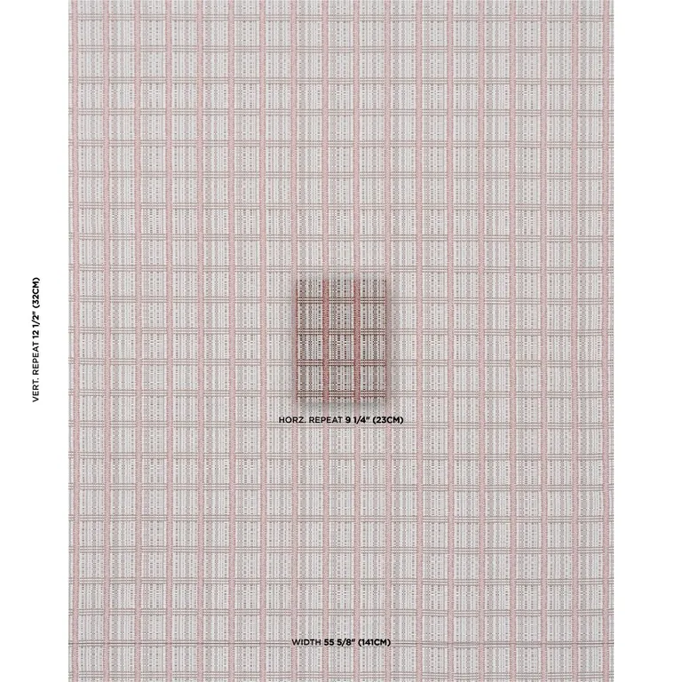 Schumacher 86851 Skyline Plaid Merlot fabric swatch