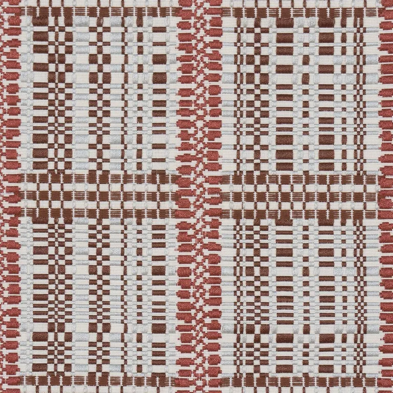 Schumacher 86851 Skyline Plaid Merlot fabric swatch