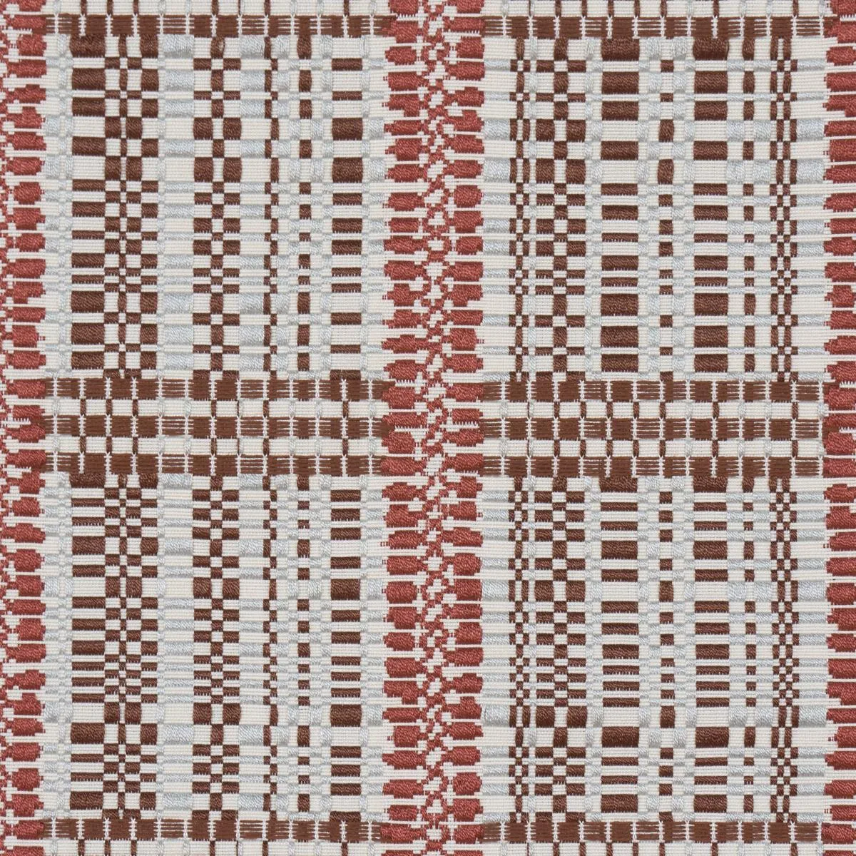 Schumacher 86851 Skyline Plaid Merlot fabric swatch