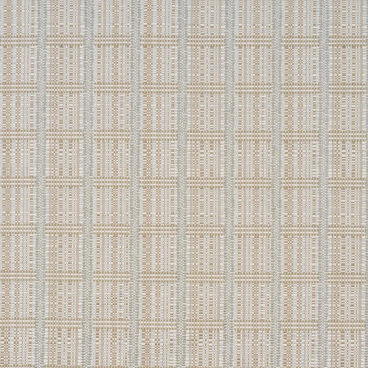 Schumacher 86850 Skyline Plaid Stone fabric swatch