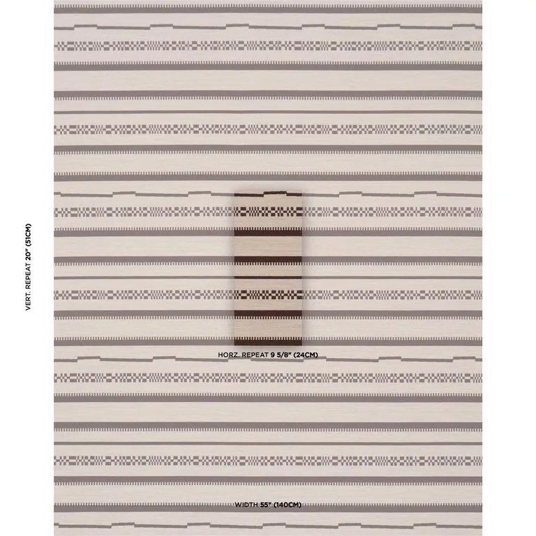 Schumacher 86870 Skyline Stripes Reversible Americano fabric swatch